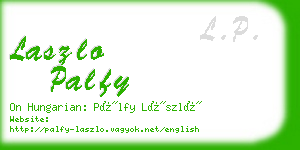 laszlo palfy business card